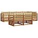 Set di divani da esterno con cuscino 7 pcs Naturale e Beige - Foto miniatura 1
