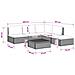 6 pz Set Lounge in Rattan con Cuscini GENDT Rattan naturale - Foto miniatura 2