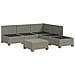6 pz Set Lounge in Rattan con Cuscini GENDT Rattan naturale - Foto miniatura 9