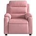 Poltrona Massaggiante Reclinabile Elettrica Rosa Velluto - Foto miniatura 8