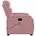 Poltrona Massaggiante Reclinabile Elettrica Rosa Velluto - Foto miniatura 9