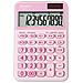 Calcolatrice da Tavolo Display Inclinato a 10 Cifre Doppia Alimentazione Colore Rosa - Foto miniatura 1