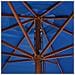Ombrellone da Esterni con Palo in Legno 350 cm Blu - Foto miniatura 4
