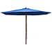 Ombrellone da Esterni con Palo in Legno 350 cm Blu - Foto miniatura 1