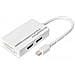 Minidp To Dp Hdmi+dvi Adapter 0.2m Dp 1.1a Compatible White - Foto miniatura 1