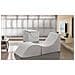 Clever pouf, Trasformabile in una chaise longue in ecopelle, colore bianco, Misure 100 x 70 x 50 cm - Foto miniatura 1