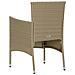 Set Mobili da Pranzo per Giardino 7 pz in Polyrattan Beige - Foto miniatura 8
