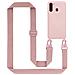 Catena Di Telefoni Cellulari Compatibile Con Samsung Galaxy A21 In Liquid Rosa - Coperchio Di Protezione In Silicone Con Cordino Regolabile In Lunghezza - Foto miniatura 1