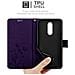 Custodia Compatibile Con Sony Xperia 1 / Xperia Xz4 In Lilla Scuro Fiore - Coperchio Protettivo In Design Floreale Con Chiusura Magnetica, Funzione Stand E Slot Per Carte - Foto miniatura 6