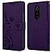 Custodia Compatibile Con Sony Xperia 1 / Xperia Xz4 In Lilla Scuro Fiore - Coperchio Protettivo In Design Floreale Con Chiusura Magnetica, Funzione Stand E Slot Per Carte - Foto miniatura 8