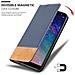 Custodia Compatibile Con Samsung Galaxy A6 Plus 2018 In Blu Scuro Marrone - Coperchio Protettiva Con Chiusura Magnetica, Funzione Stand E Tasca Per Le Carte - Foto miniatura 7