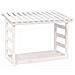 Portalegna Bianco 108x64,5x78 Cm In Legno Massello Di Pino - Foto miniatura 2