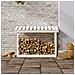 Portalegna Bianco 108x64,5x78 Cm In Legno Massello Di Pino - Foto miniatura 3