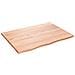 Piano Tavolo Marrone Chiaro 80x60x2cm Rovere Massello Trattato - Foto miniatura 2