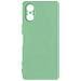 Cover Per Sony Xperia 5 V Silicone Semirigido Soft-touch Con Cinturino Verde - Foto miniatura 1