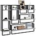 Set Mensole Parete Con Aste 6pz Grigio Sonoma Legno Multistrato - Foto miniatura 3