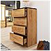 Cassettiera K60, 4 cassetti, 60x40x99 cm, Colore Quercia Craft - Foto miniatura 4