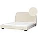 Letto Bouclé Roisel 160 X 200 Cm Beige Chiaro - Foto miniatura 2