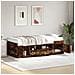 Divano Letto Con Cassetti Senza Materasso Rovere Fumo 90x190 Cm - Foto miniatura 1