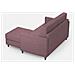 Divano Karay 2 Posti (due Sedute Da 60cm) + Pouf Misure Esterne L. 138 P. 155 Colore Prugna - Foto miniatura 5