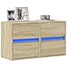Mobili TV a Parete con Luci LED 2pz Rovere Sonoma 41x31x45 cm - Foto miniatura 6