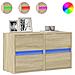 Mobili TV a Parete con Luci LED 2pz Rovere Sonoma 41x31x45 cm - Foto miniatura 1