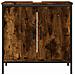 Mobile Lavabo Bagno Rovere Fumo 60x30x60 Cm Legno Multistrato - Foto miniatura 4