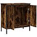 Mobile Lavabo Bagno Rovere Fumo 60x30x60 Cm Legno Multistrato - Foto miniatura 5