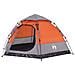 Tenda Campeggio Cabina 4 Pers. Grigio Arancione Rilascio Rapido - Foto miniatura 3