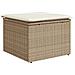 Set di Divani da Giardino da 9 Pezzi con Cuscini Beige in Poli Rattan, Divano da Giardino a 2 Posti con Cuscini Beige in Poli Rattan - Foto miniatura 7