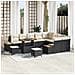 Set Divano Giardino  da 12 Pezzi con Cuscini Rattan Nero Acacia, Set Tavolo Giardino  da 3 Pezzi con Cuscini Rattan Nero Acacia - Foto miniatura 2