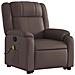 Poltrona Alzapersona Reclinabile Massaggio Marrone Similpelle - Foto miniatura 4