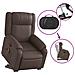 Poltrona Alzapersona Reclinabile Massaggio Marrone Similpelle - Foto miniatura 6