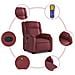 Poltrona Alzapersone Massaggi Reclinabile Rosso Vino Similpelle - Foto miniatura 8