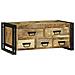 Tavolo da caffè 90x50x38 cm Legno massello Mango grezzo - Foto miniatura 2