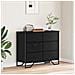 Cassettiera Rovere Nero 91x35.5x74.5 cm Legno ingegnerizzato - Foto miniatura 2