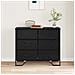 Cassettiera Rovere Nero 91x35.5x74.5 cm Legno ingegnerizzato - Foto miniatura 4
