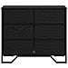 Cassettiera Rovere Nero 91x35.5x74.5 cm Legno ingegnerizzato - Foto miniatura 6
