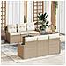 Set Divano da Giardino 7 pcs Beige e bianco - Foto miniatura 2