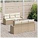 Set Divano da Giardino 7 pcs Beige e bianco - Foto miniatura 3