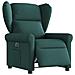 Poltrona Elettrica Reclinabile Verde Scuro in Tessuto - Foto miniatura 1