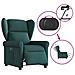 Poltrona Elettrica Reclinabile Verde Scuro in Tessuto - Foto miniatura 8