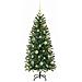 Albero di Natale artificiale con 150 LED Verde 120 cm PE e PVC - Foto miniatura 4