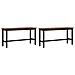 Panchina da pranzo 2 pcs Rovere fumé 100 x 32,5 x 48,5 cm - Foto miniatura 1