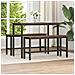 Panchina da pranzo 2 pcs Rovere fumé 100 x 32,5 x 48,5 cm - Foto miniatura 2