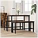Panchina da pranzo 2 pcs Rovere fumé 100 x 32,5 x 48,5 cm - Foto miniatura 3