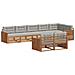 Set di divani da esterno 8 pcs Grigio Naturale e Chiaro - Foto miniatura 1