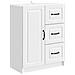 Credenza Bianco Lucido 66 x 34,5 x 87 cm Legno ingegnerizzato - Foto miniatura 1