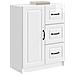 Credenza Bianco Lucido 66 x 34,5 x 87 cm Legno ingegnerizzato - Foto miniatura 2