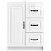 Credenza Bianco Lucido 66 x 34,5 x 87 cm Legno ingegnerizzato - Foto miniatura 4